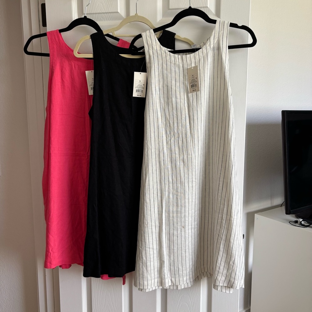 Stylish Women's Sleeveless Tops - Black, Pink, and White